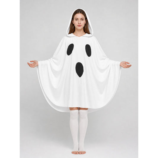 White Hooded Ghost Costume for Halloween