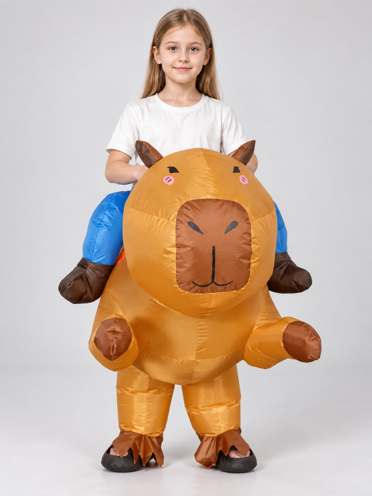 Inflatable Capybara Costume with Cartoon Face