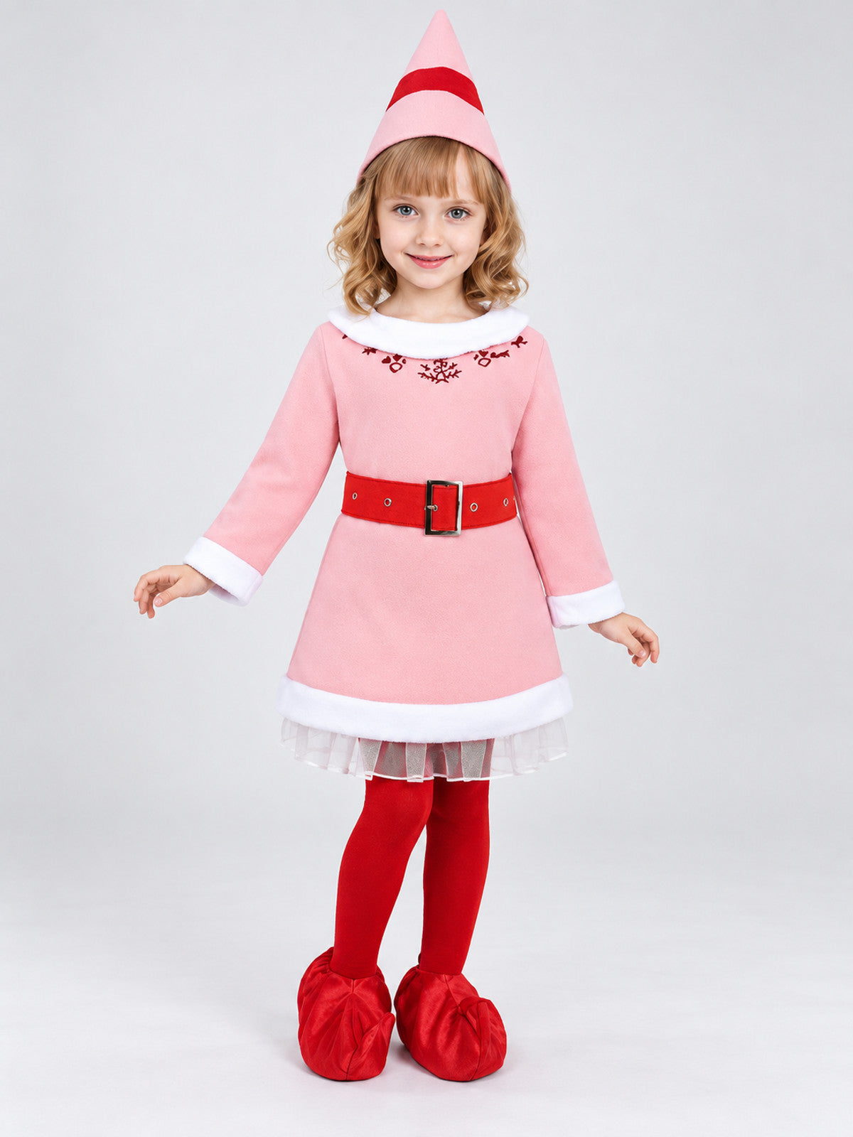 Children’s Carnival Dress Costume with Belt on-model view