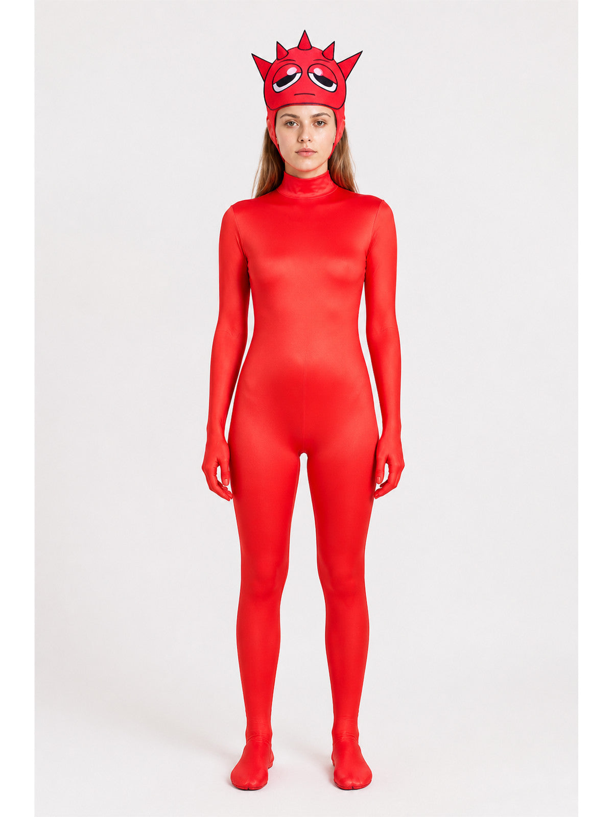 Demon Jumpsuit with Hood and Face Print main product view