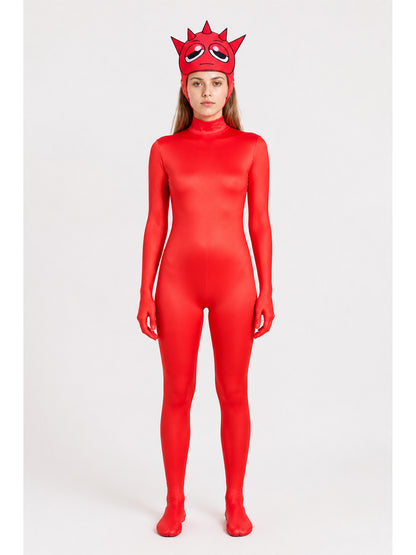 Demon Jumpsuit with Hood and Face Print main product view