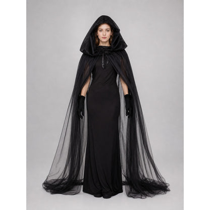 Witch Cosplay Costume with Hood and Cape