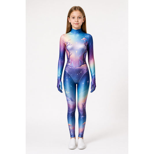 Cosplay Jumpsuit: Starry Sky, Mushrooms, High Collar main product view