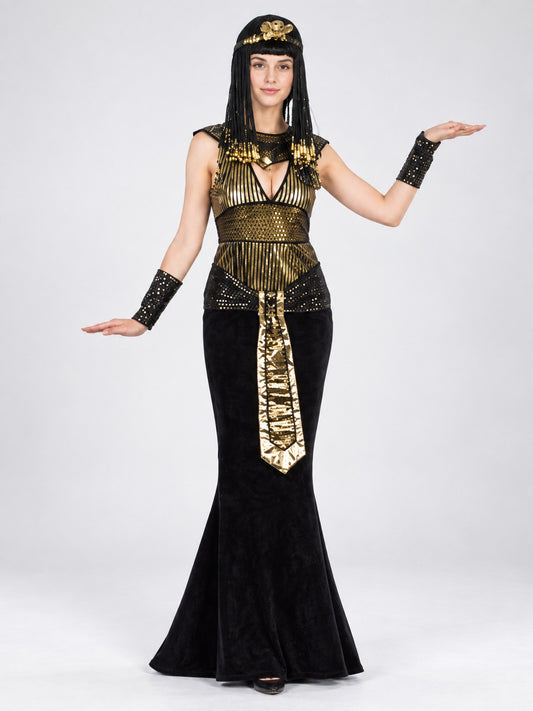 Egyptian-Style Carnival Costume with Gold Decoration