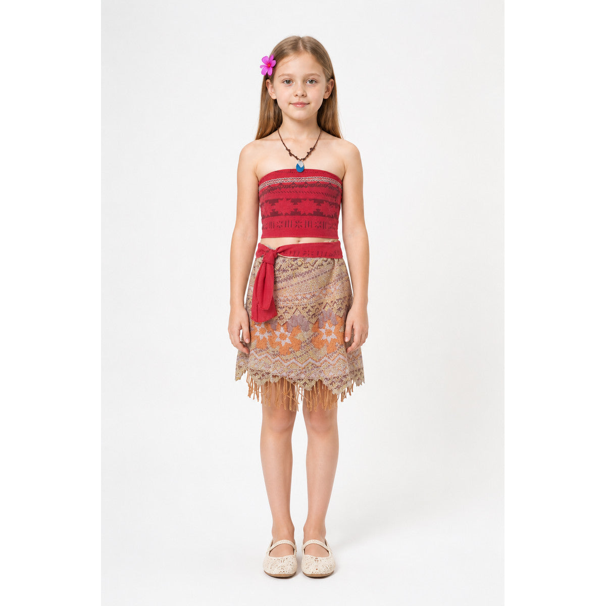Moana Costume with Skirt and Necklace main product view