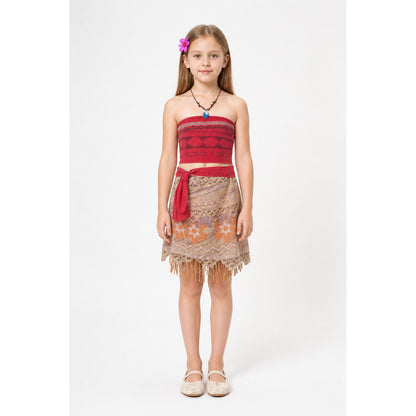 Moana Costume with Skirt and Necklace main product view