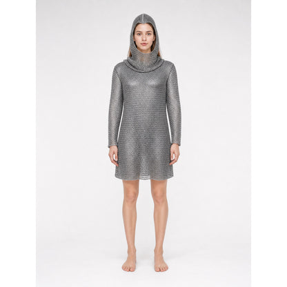 Cosplay Costume: Hooded Dress with Diamond Mesh