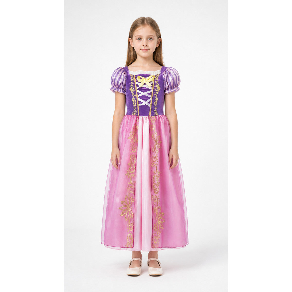 Children's Carnival Dress with a Full Skirt and Bow main product view