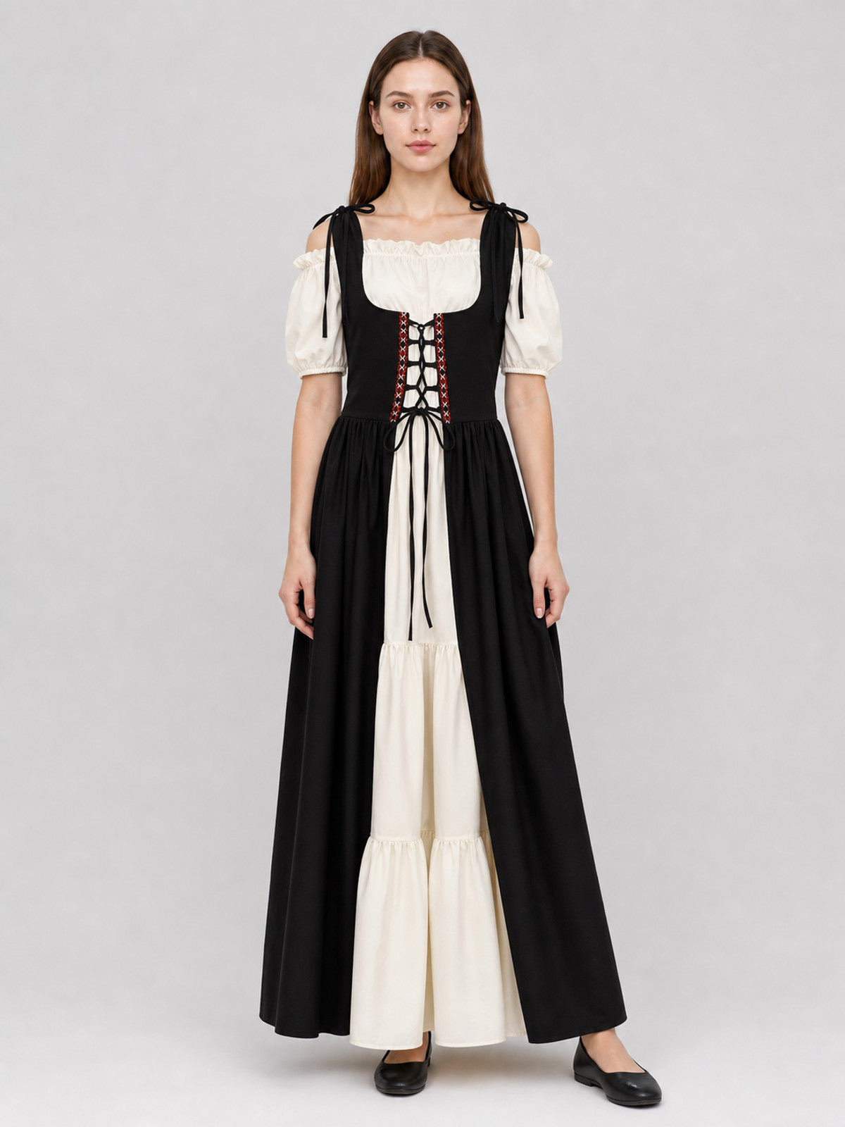 Medieval-Style Costume Dress, 2-Piece Set