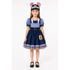 Judy Hopps Costume with Dress and Police Cap