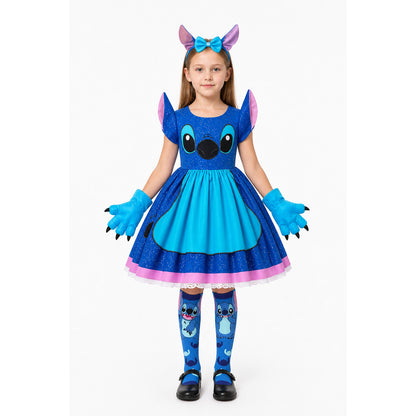 Stitch Halloween Costume Dress with Ears main product view