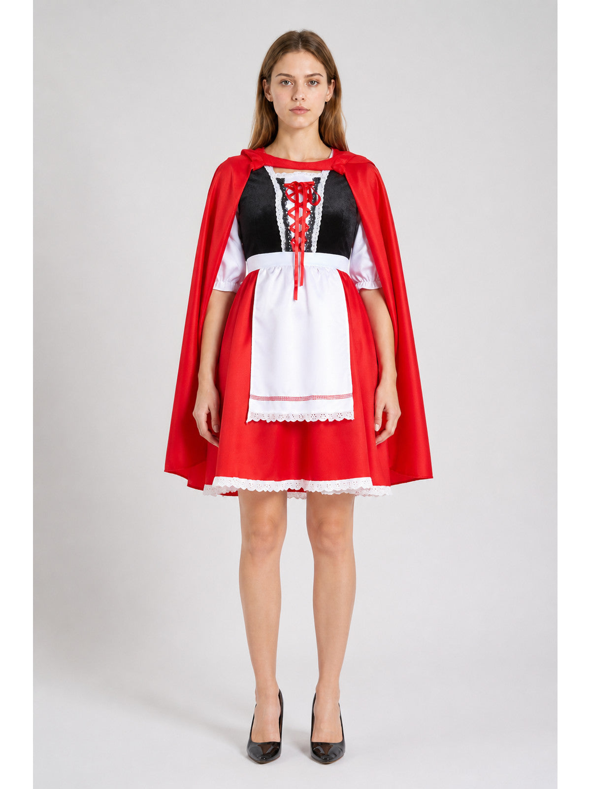 Little Red Riding Hood Costume with Cape and Apron main product view