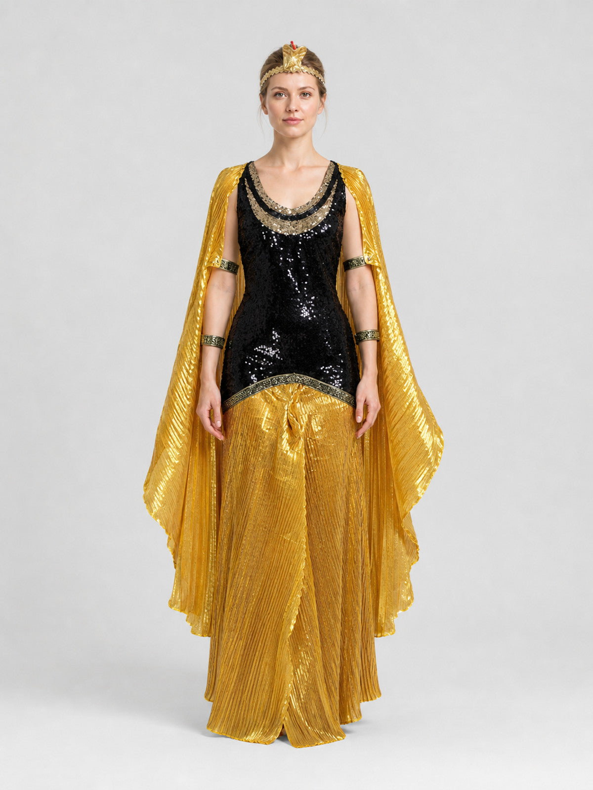 Cleopatra Costume in an Ancient Egyptian Style on-model view