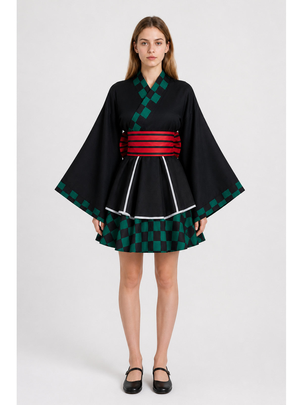 Black Demon Slayer Anime Cosplay Dress main product view