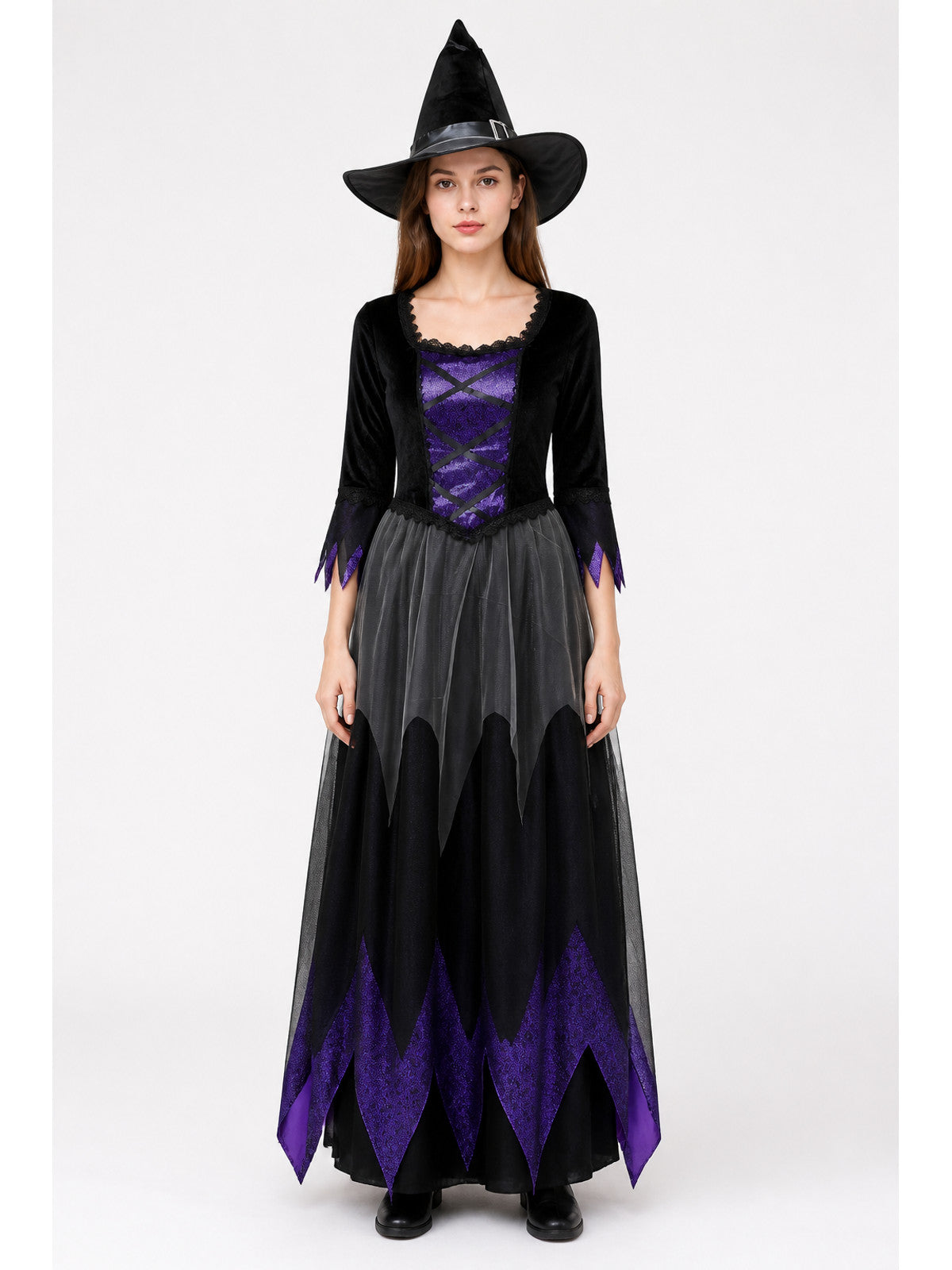 Costume Dress with Layered Skirt and Lace