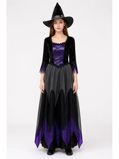 Costume Dress with Layered Skirt and Lace
