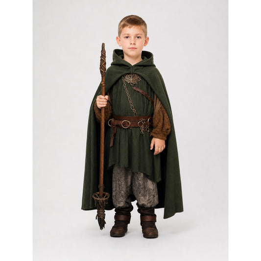 Green Hooded Carnival Cloak XL