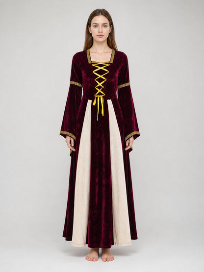 The dress is designed in the style of a European palace costume and is intended on-model view