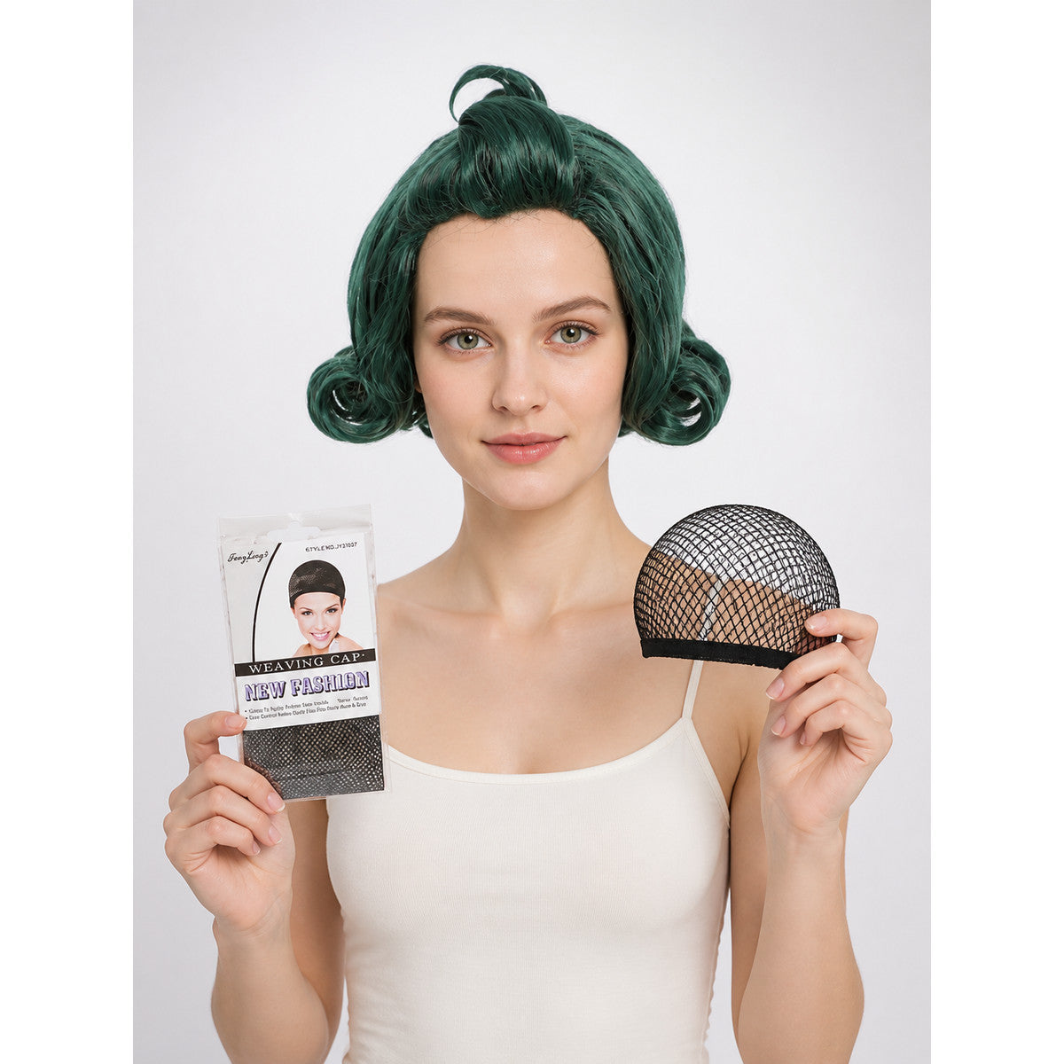 Dark Green Carnival Wig for Halloween and Cosplay main product view