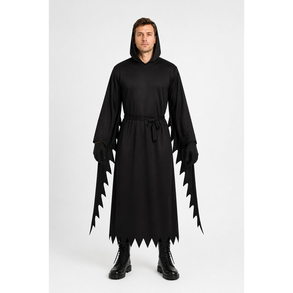 Black Hooded Ghost Costume for Cosplay main product view