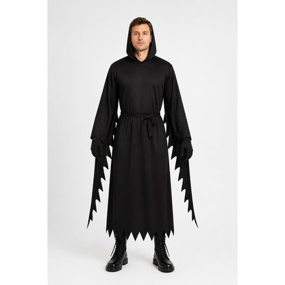 Black Hooded Ghost Costume for Cosplay main product view