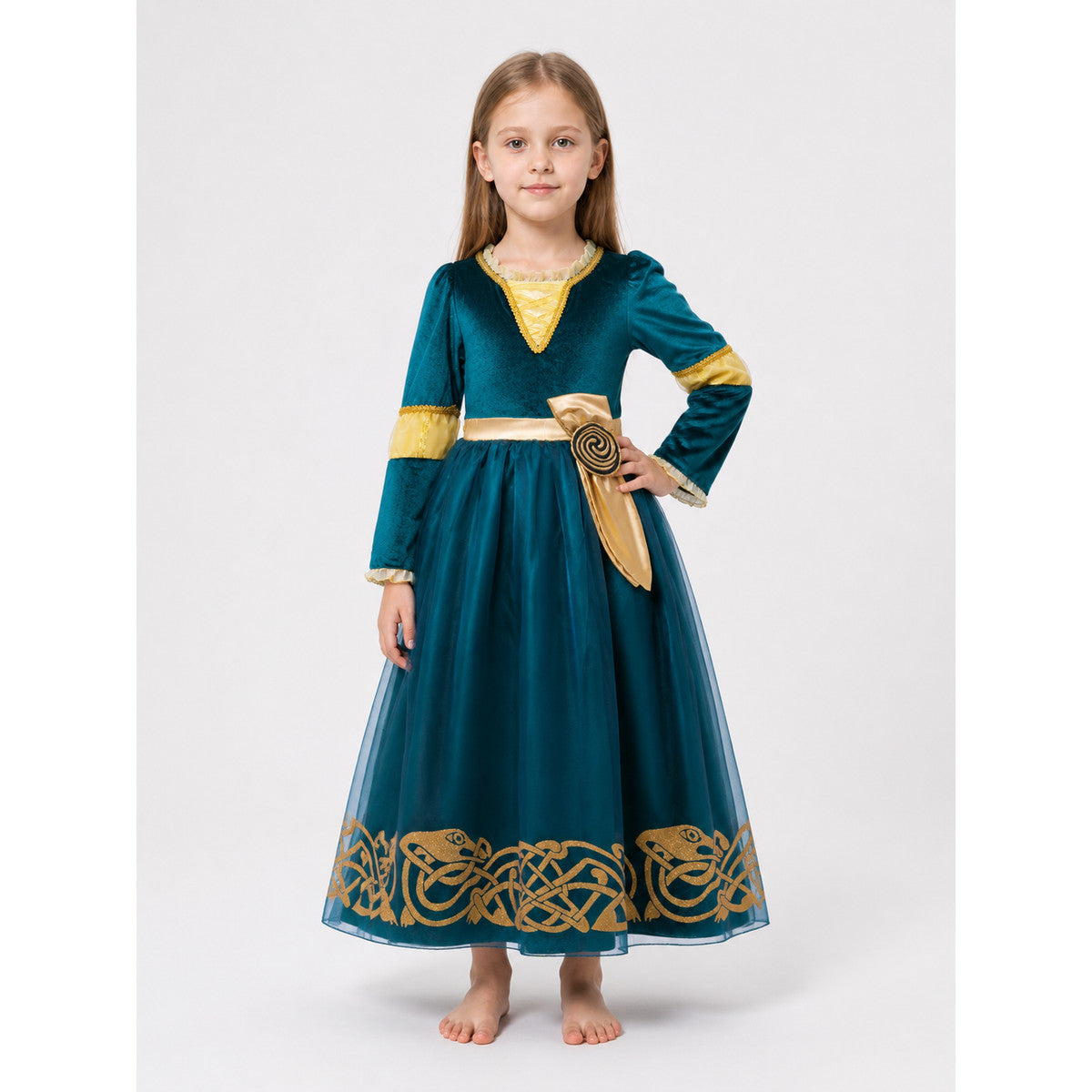 Blue and Gold Princess Costume for Halloween main product view