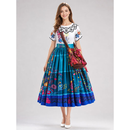 Kids' Halloween cosplay dress for girls on-model view