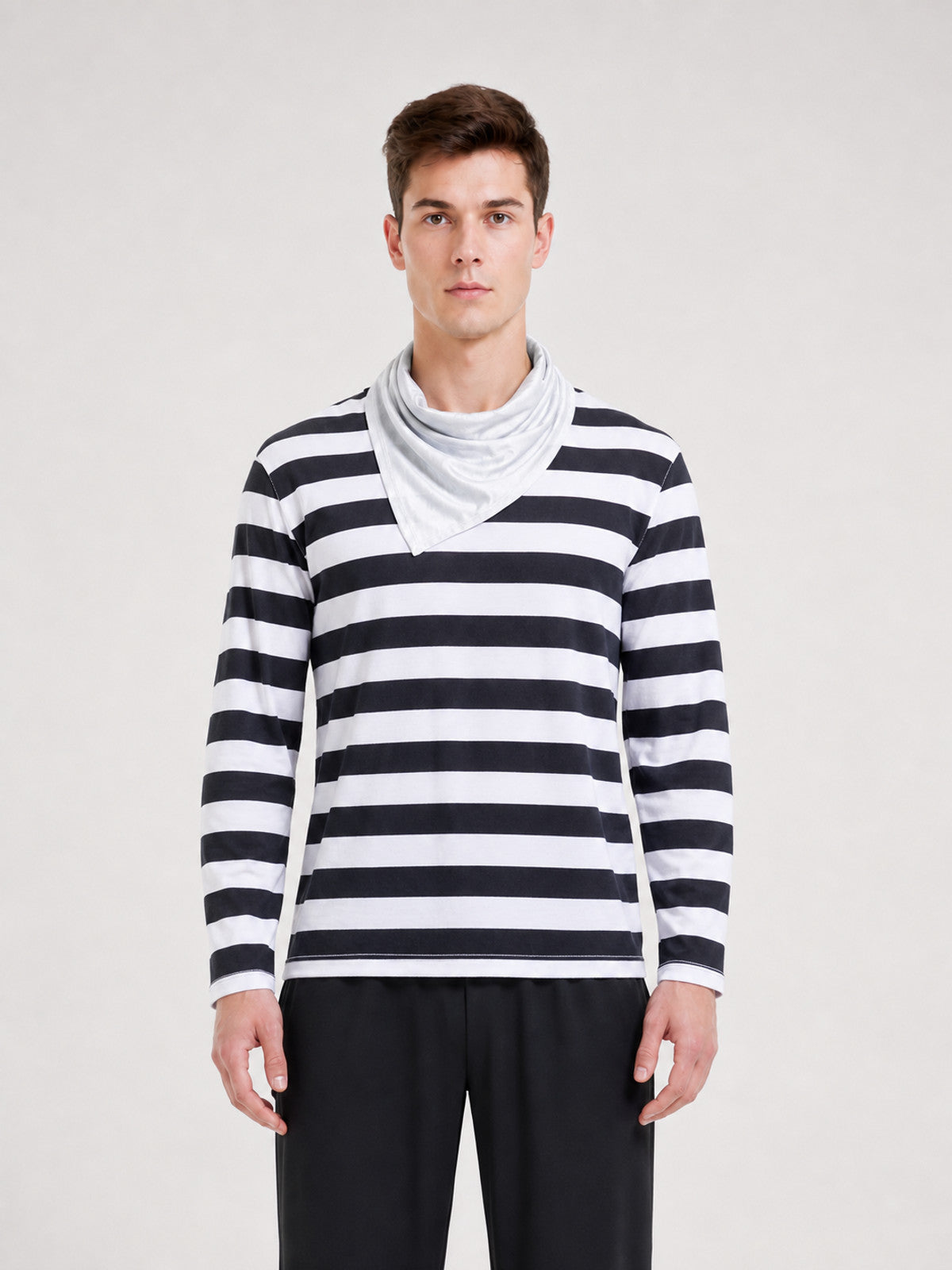 Striped Robber Costume for Cosplay front view