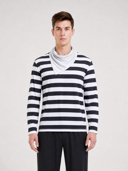 Striped Robber Costume for Cosplay front view