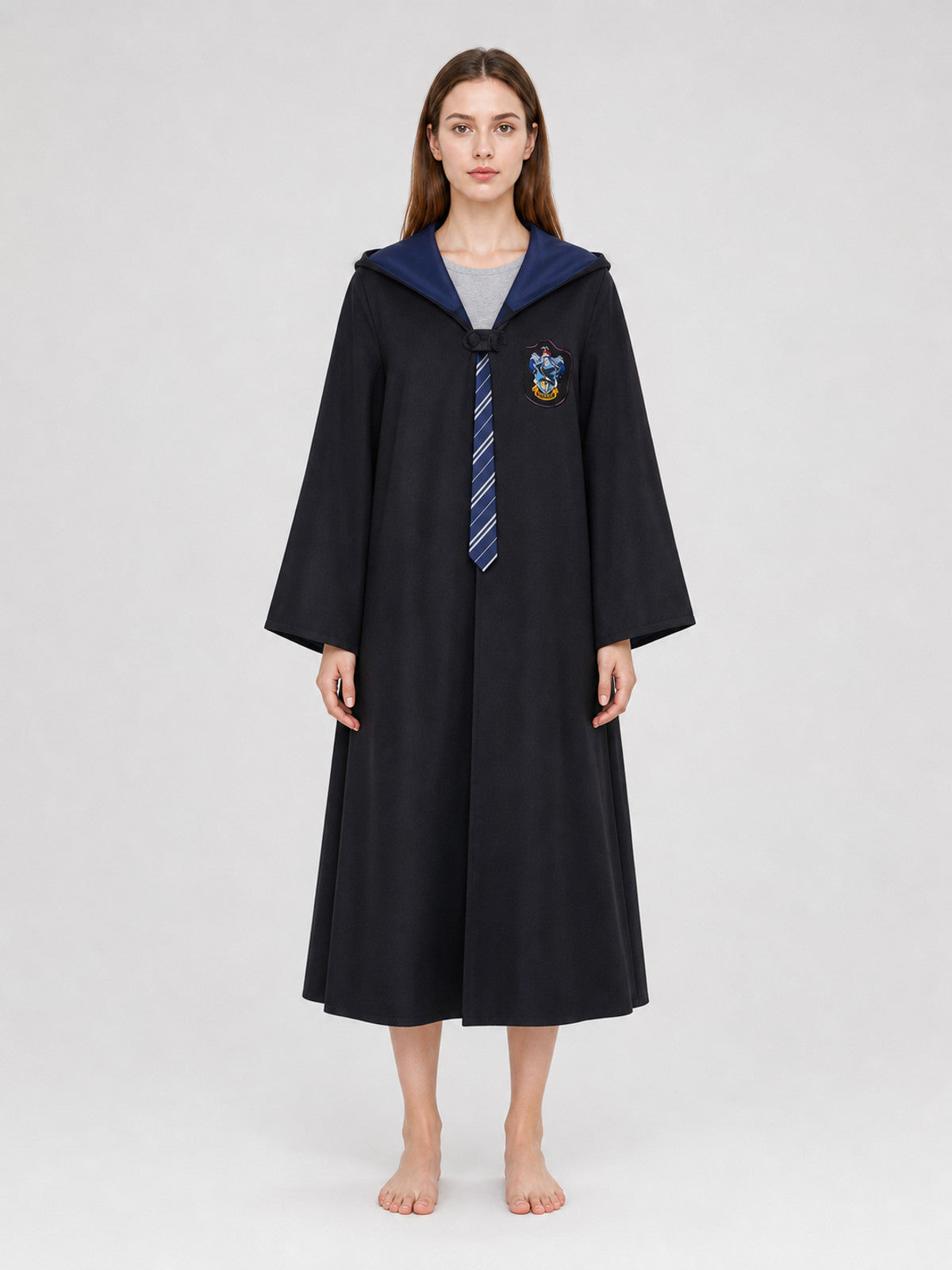 Wizard Robe Costume with Hood and Tie