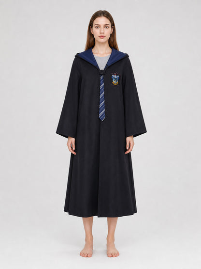Wizard Robe Costume with Hood and Tie