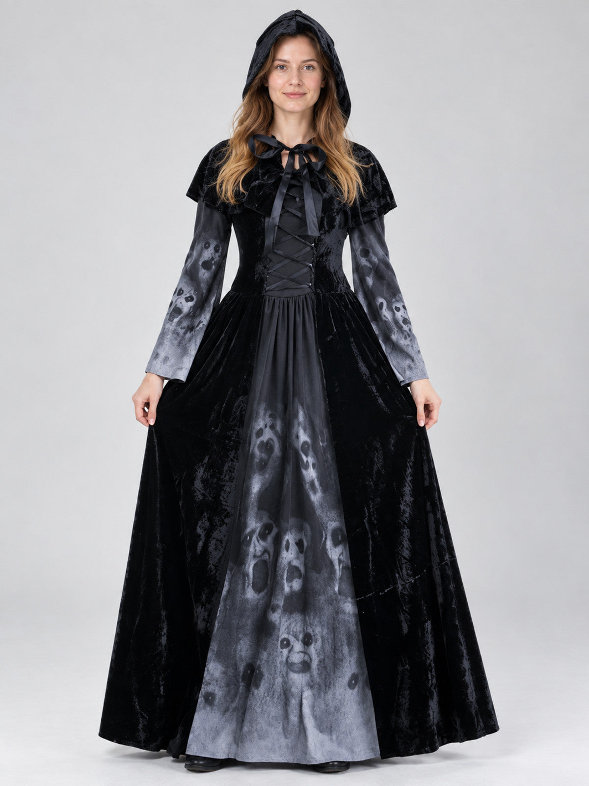 Vampire Costume with Black Dress and Hat