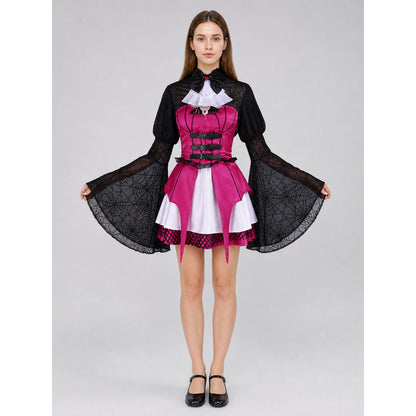 Gothic Draculaura Cosplay Dress with Corset Bodice