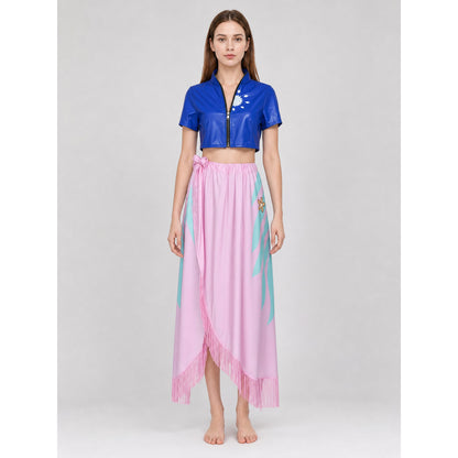 Nico Robin Cosplay Costume: Blue Blouse and Pink Skirt