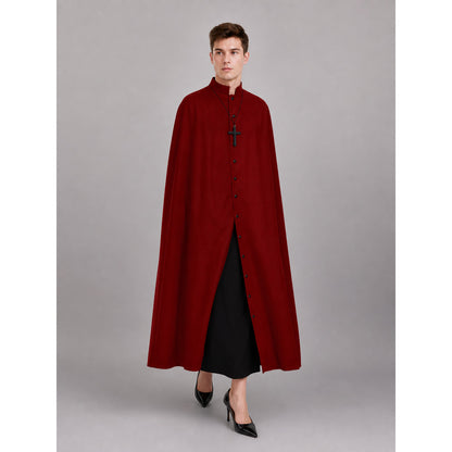 Dark Red Carnival Cloak with Hood