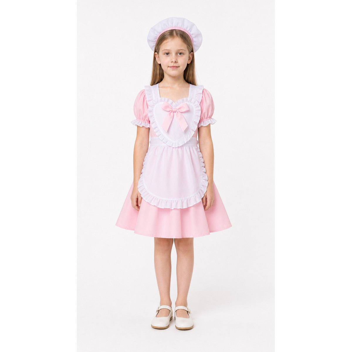 Children’s Lolita-Style Dress with Apron and Full Skirt
