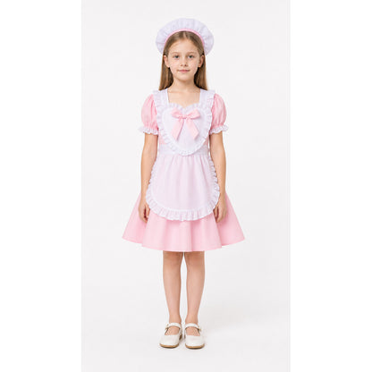 Children’s Lolita-Style Dress with Apron and Full Skirt