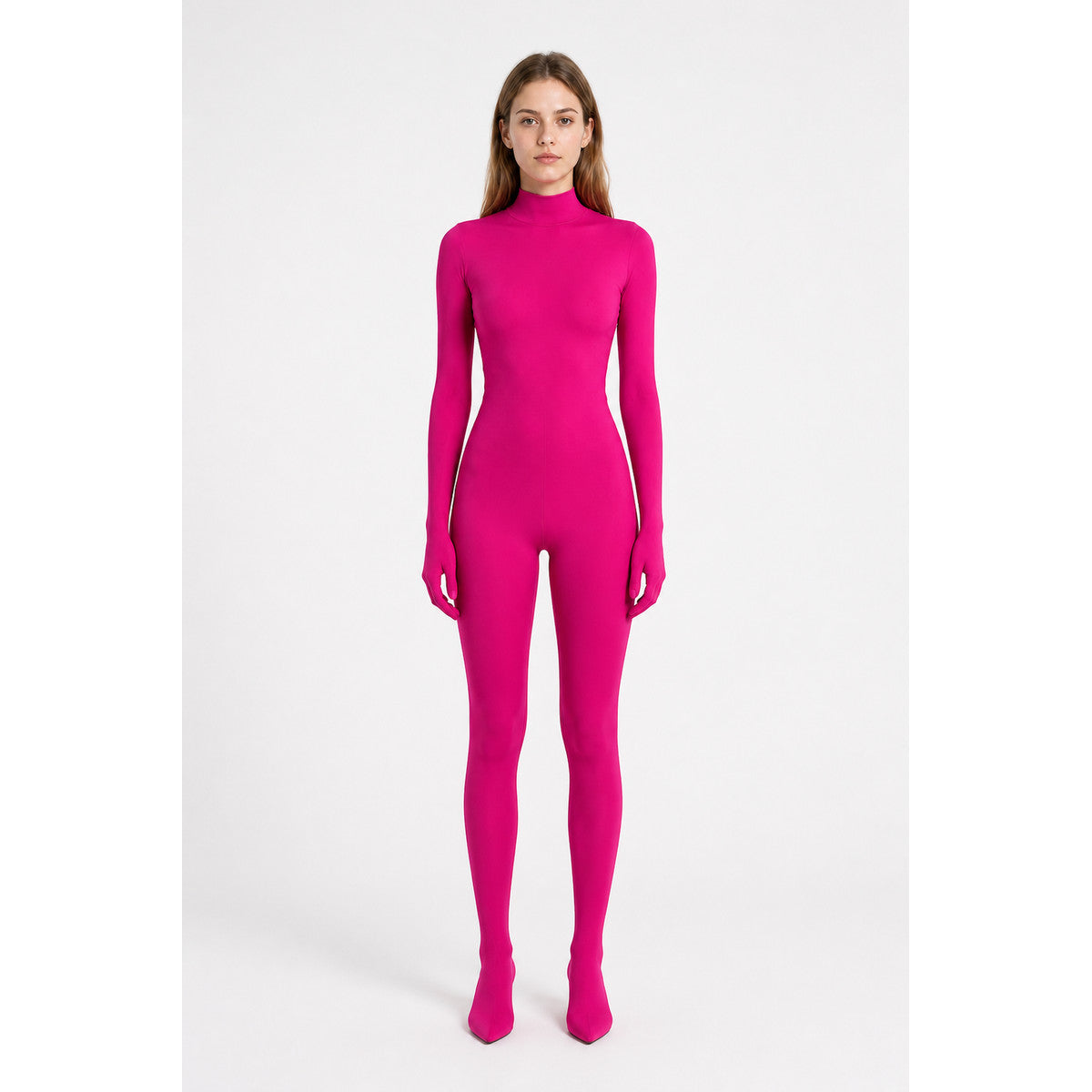 One-piece jumpsuit with a high collar and covered hands and feet main product view