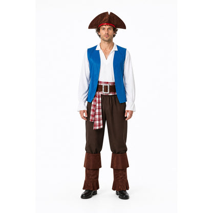 Pirate Costume with Vest, Shirt, and Accessories main product view