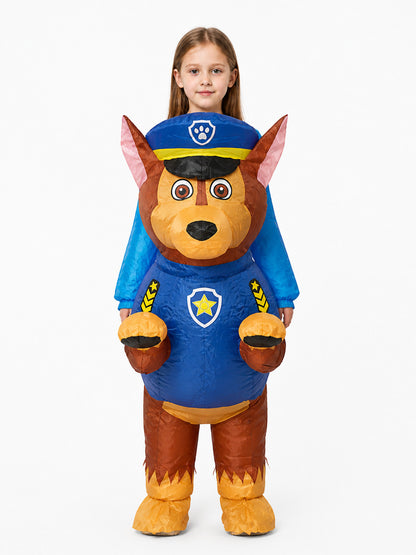 Inflatable Police Dog Costume for Parties front view