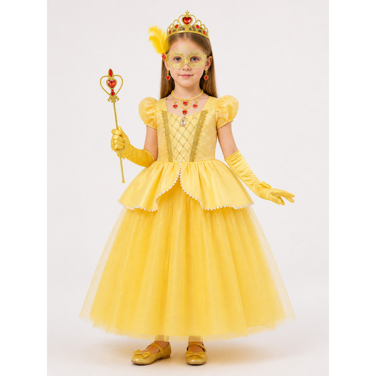 Yellow Princess Costume for Halloween and Cosplay main product view