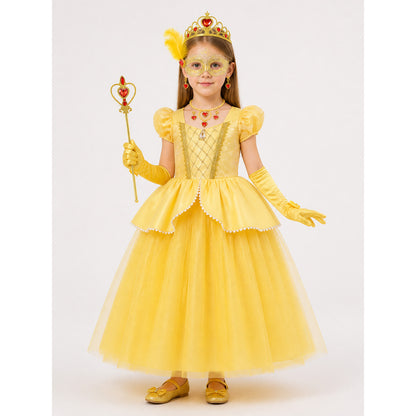 Yellow Princess Costume for Halloween and Cosplay main product view