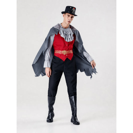 Vampire Halloween costume with cape and hat