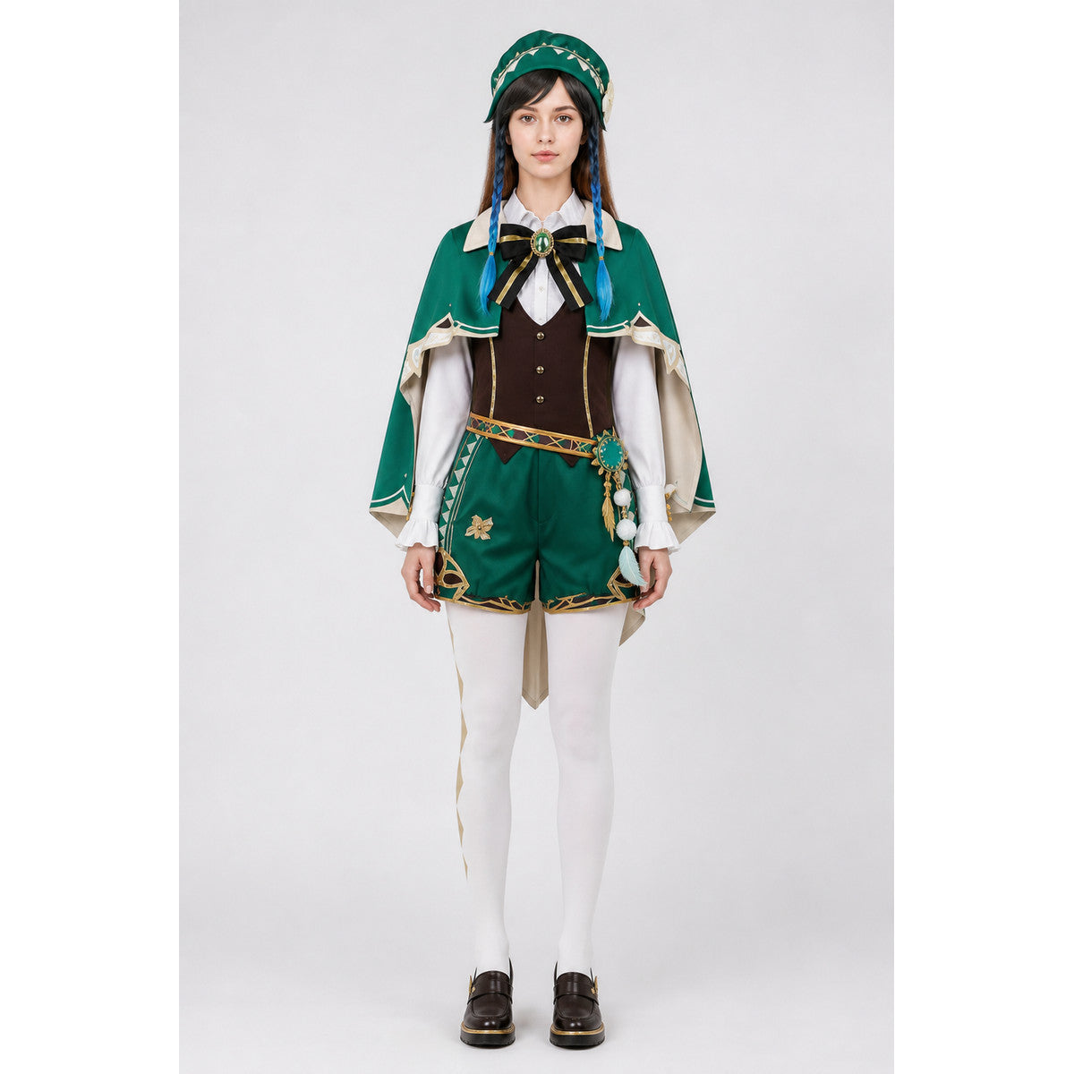 Venti Cosplay Costume with Wig and Cape main product view