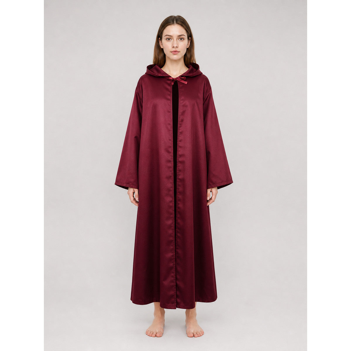 Burgundy Hooded Cape for Cosplay
