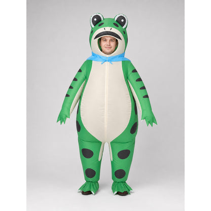 Inflatable Frog Costume for Halloween and Parties on-model view 2