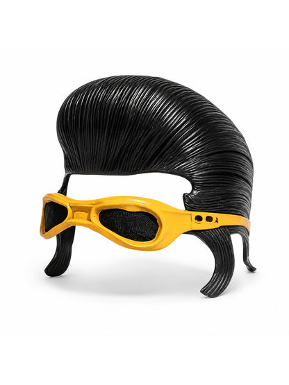 Realistic Half Face Elvis Latex Mask - Retro Style Costume Prop For Stage main product view