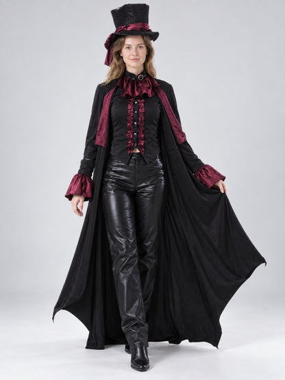 Vampire Costume with Tall Hat and Cape