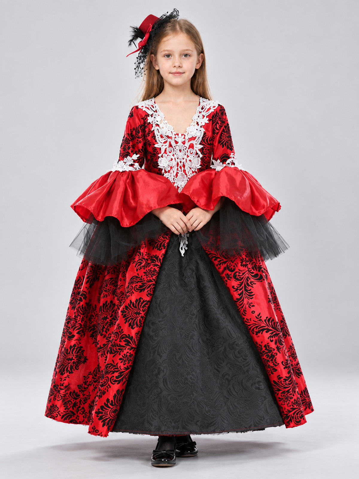Costume: Layered Dress, Hat with Veil