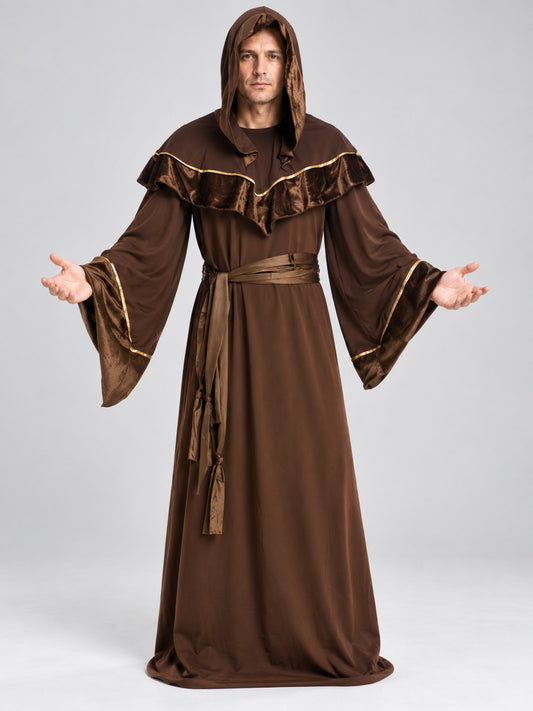 Adult Wizard Carnival Costume, Brown